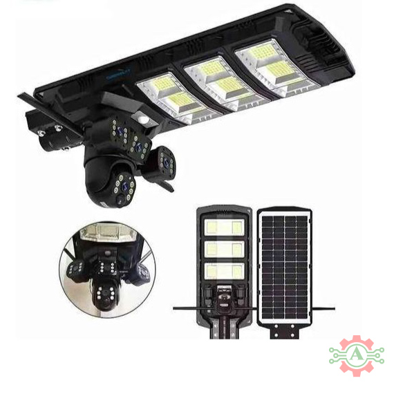2-in-1 450W Solar Street Light + 4G AI PTZ 360 Camera