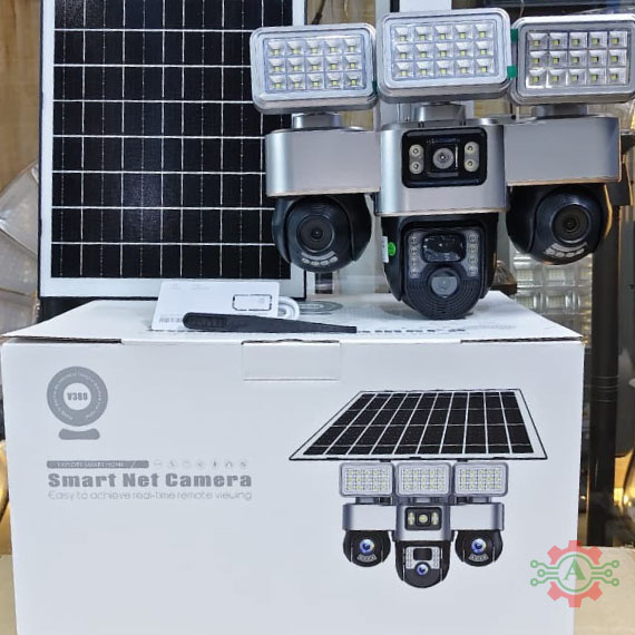 4G Triple Lens Solar PTZ Camera with Light