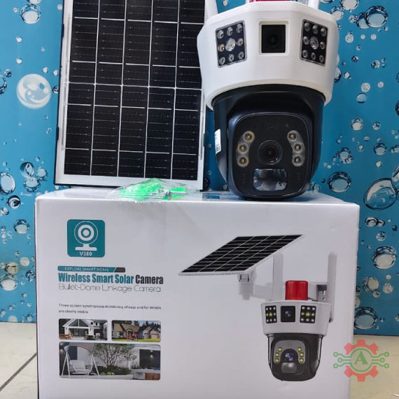 Dual Lens 4G PTZ 360 CCTV Camera with Alarm