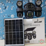 Triple Lens 4G PTZ Solar CCTV Camera with Three Screens