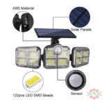3 Head Solar Outdoor Flood Lights