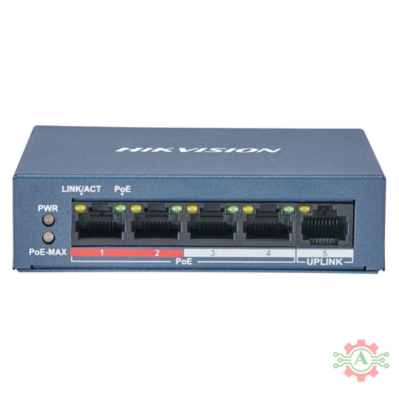 Hikvision DS-3E0105P-EM(B) 4 Port Ethernet Switch
