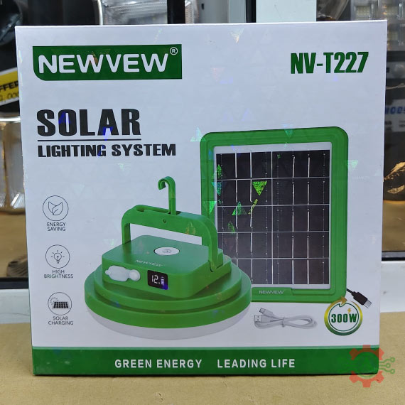 Newvew NV-T227 300W Solar Rechargeable Lamp
