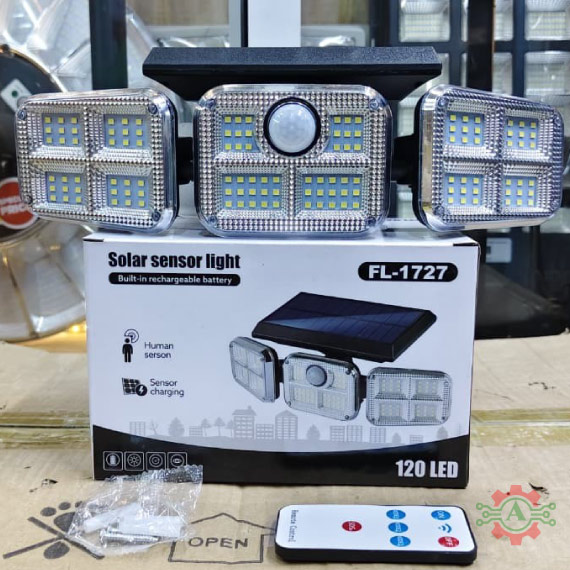 3 Head FL-1727 Solar Sensor Light
