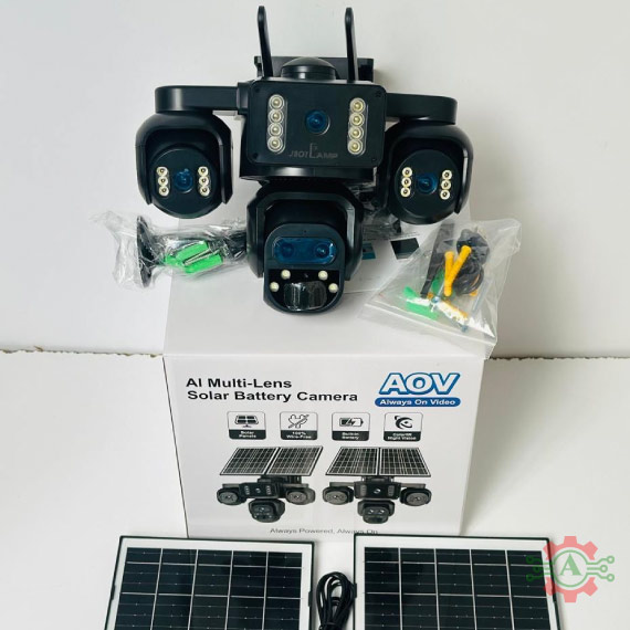 4G AI Four Lens AOV + PIR Solar Camera